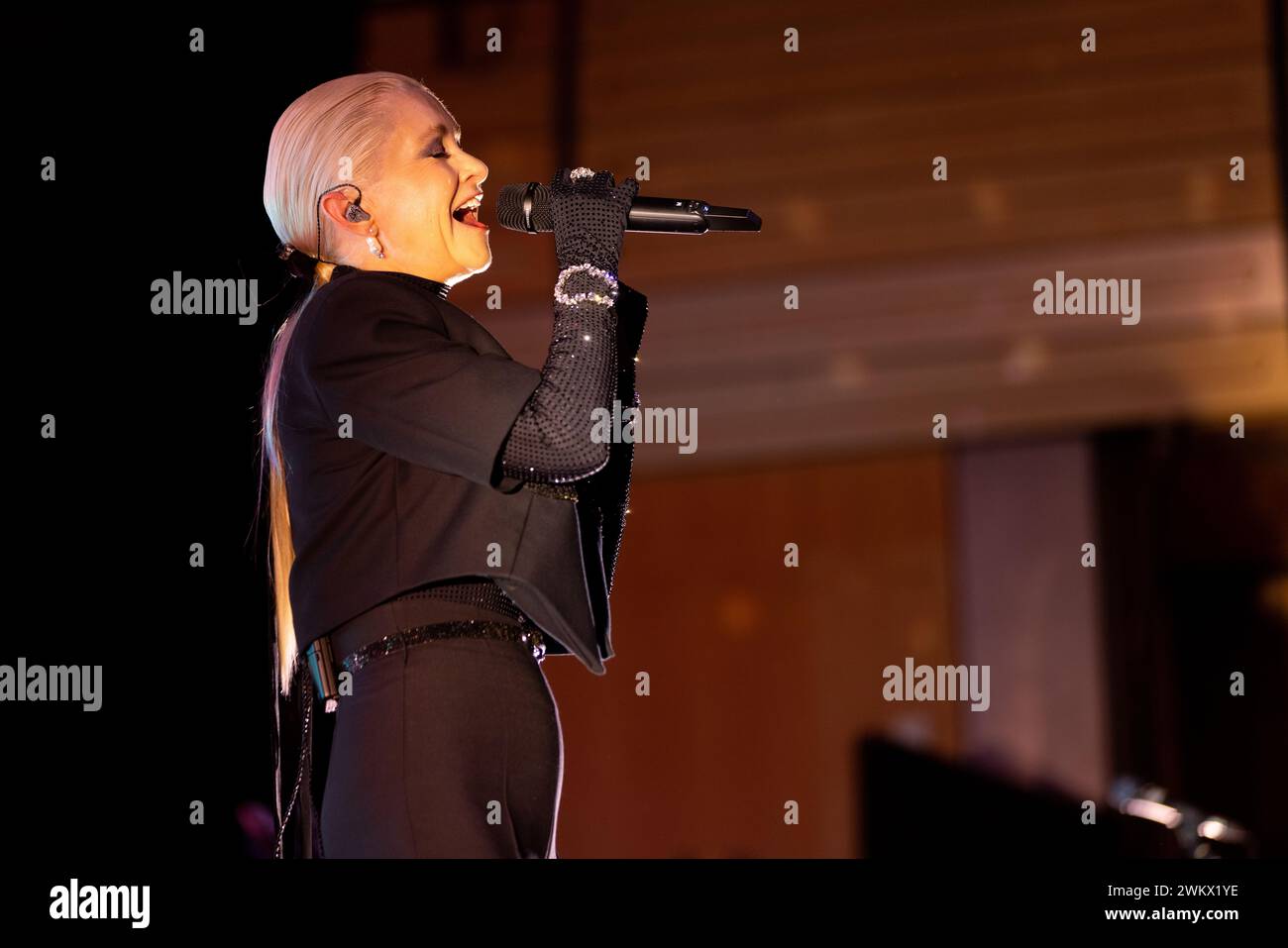 Gateshead, UK - Alison Goldfrapp si esibisce al Glasshouse, Gateshead il 22 febbraio, la prima notte del suo tour nel Regno Unito. Foto di Jill o'Donnell/Alamy Live News Foto Stock