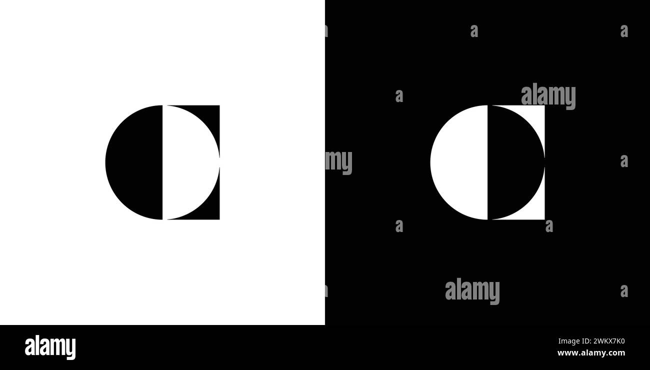 Design semplice e moderno con logo C. Illustrazione Vettoriale