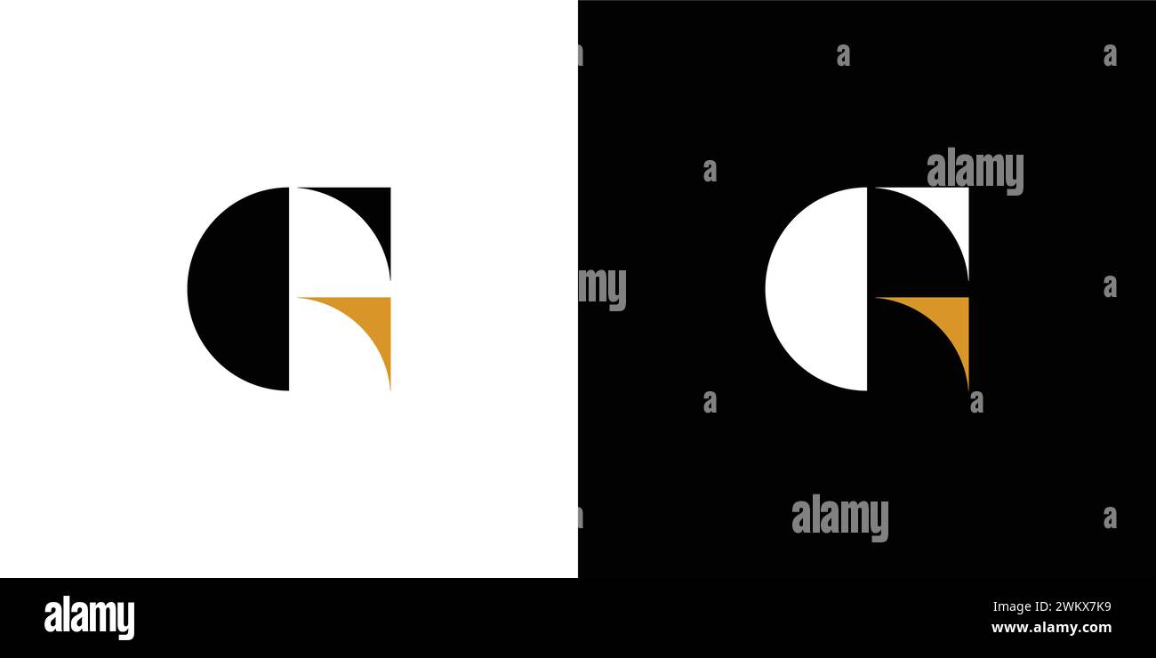 Design semplice e moderno con logo G. Illustrazione Vettoriale