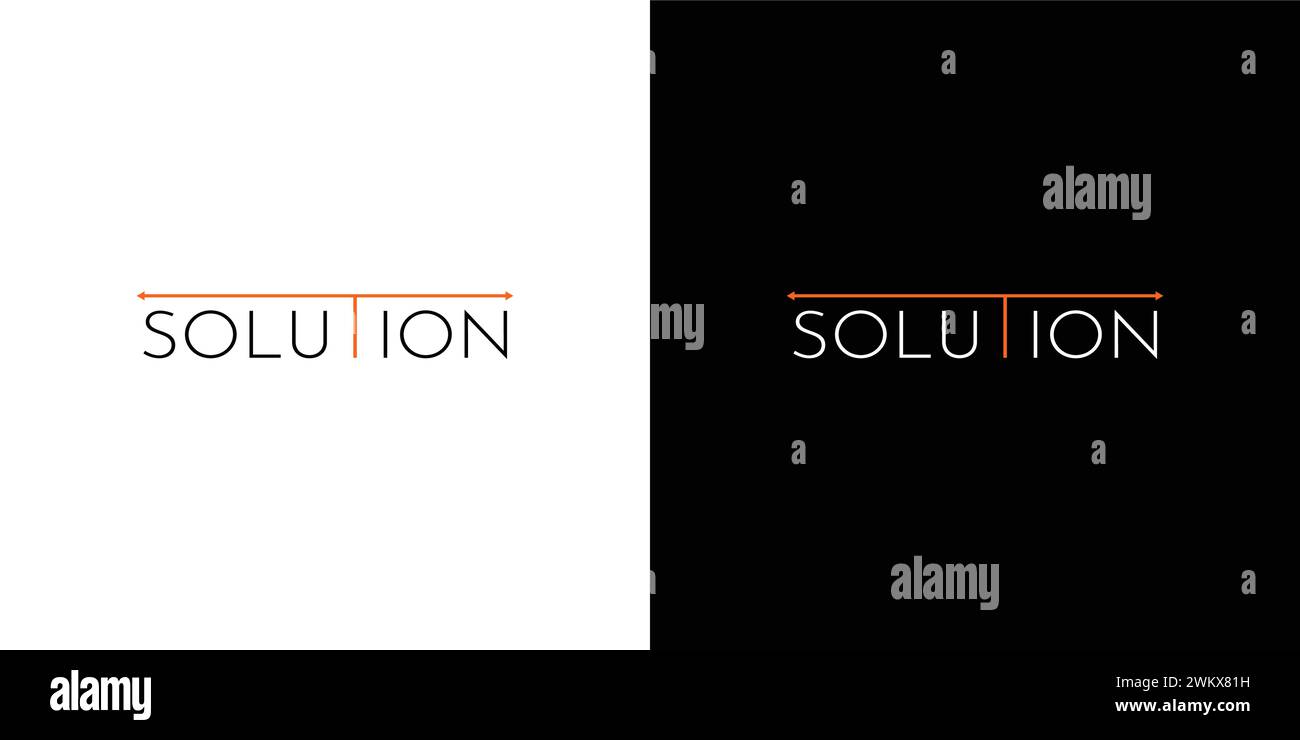 Design esclusivo e moderno del logo della soluzione Illustrazione Vettoriale
