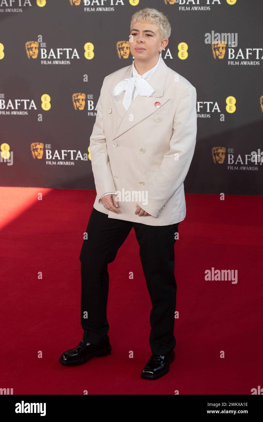 Londra, Regno Unito. 18 febbraio 2024. Nella foto: Molly Manning Walker partecipa agli EE British Academy Film Awards 2024. Credito: Justin ng/Alamy Foto Stock