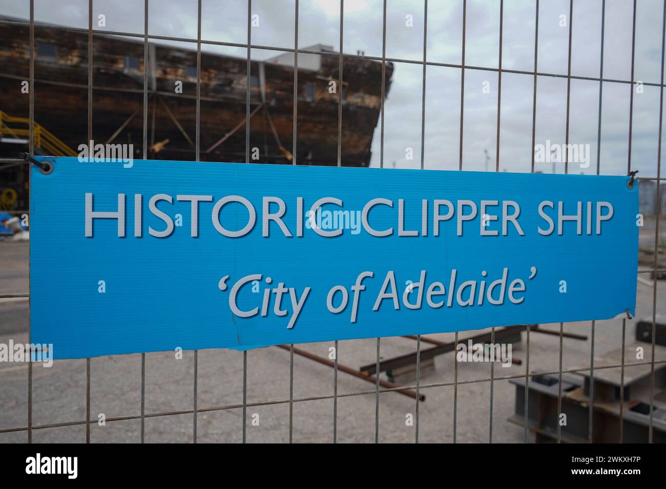 La storica Clipper Ship City di Adelaide costruita a Sunderland in Inghilterra nel 1864 sotto restauro a Port Adelaide Foto Stock
