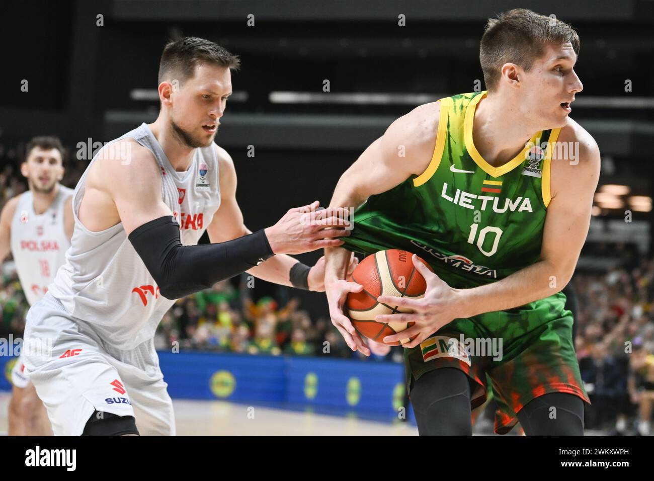 2024 02 22. Qualificazioni FIBA Eurobasket. Fase di gruppo - gruppo H. Lituania - Polonia - 83-64. Foto Alfredas Pliadis Foto Stock