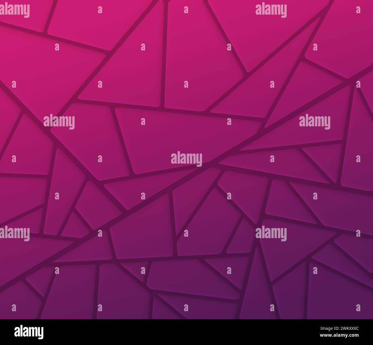 Mosaico di forme geometriche rosa e viola o pezzi frantumati. Sfondo full frame astratto ad alta risoluzione, spazio di copia. Foto Stock