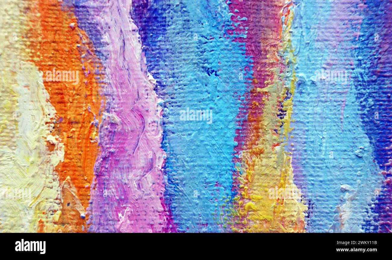 Pittura tratto pennello sfondo di colore olio astratto Foto Stock