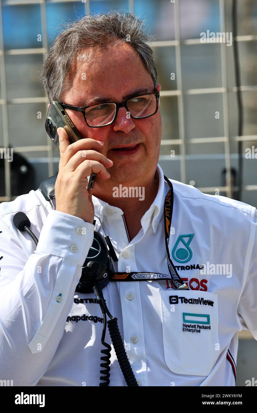 Sakhir, Bahrein. 23 febbraio 2024. Ron Meadows (GBR) Direttore sportivo Mercedes AMG F1. 23.02.2024. Formula 1 test, Sakhir, Bahrain, giorno tre. Il credito fotografico dovrebbe essere: XPB/Alamy Live News. Foto Stock