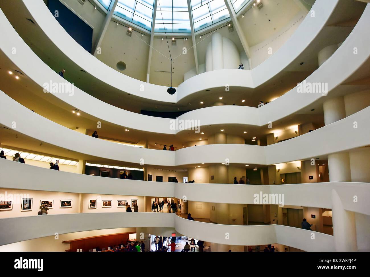 Interni del Museo Guggenheim Foto Stock