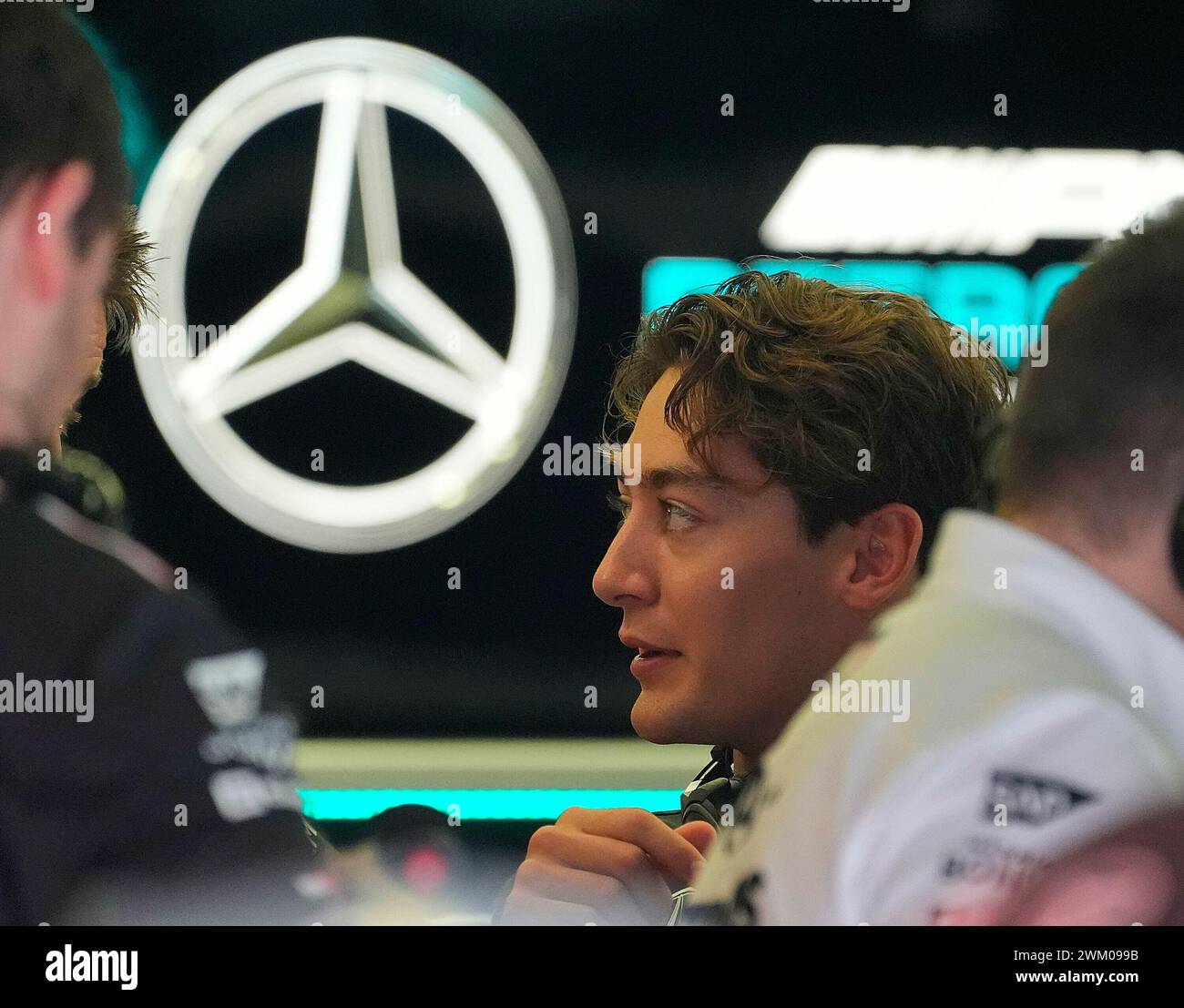 23 febbraio 2024, Bahrain International Circuit, Sakhir, test drive di Formula 1 in Bahrain 2023, nella foto George Russell (GBR), Mercedes-AMG Petronas Formula One Team Foto Stock