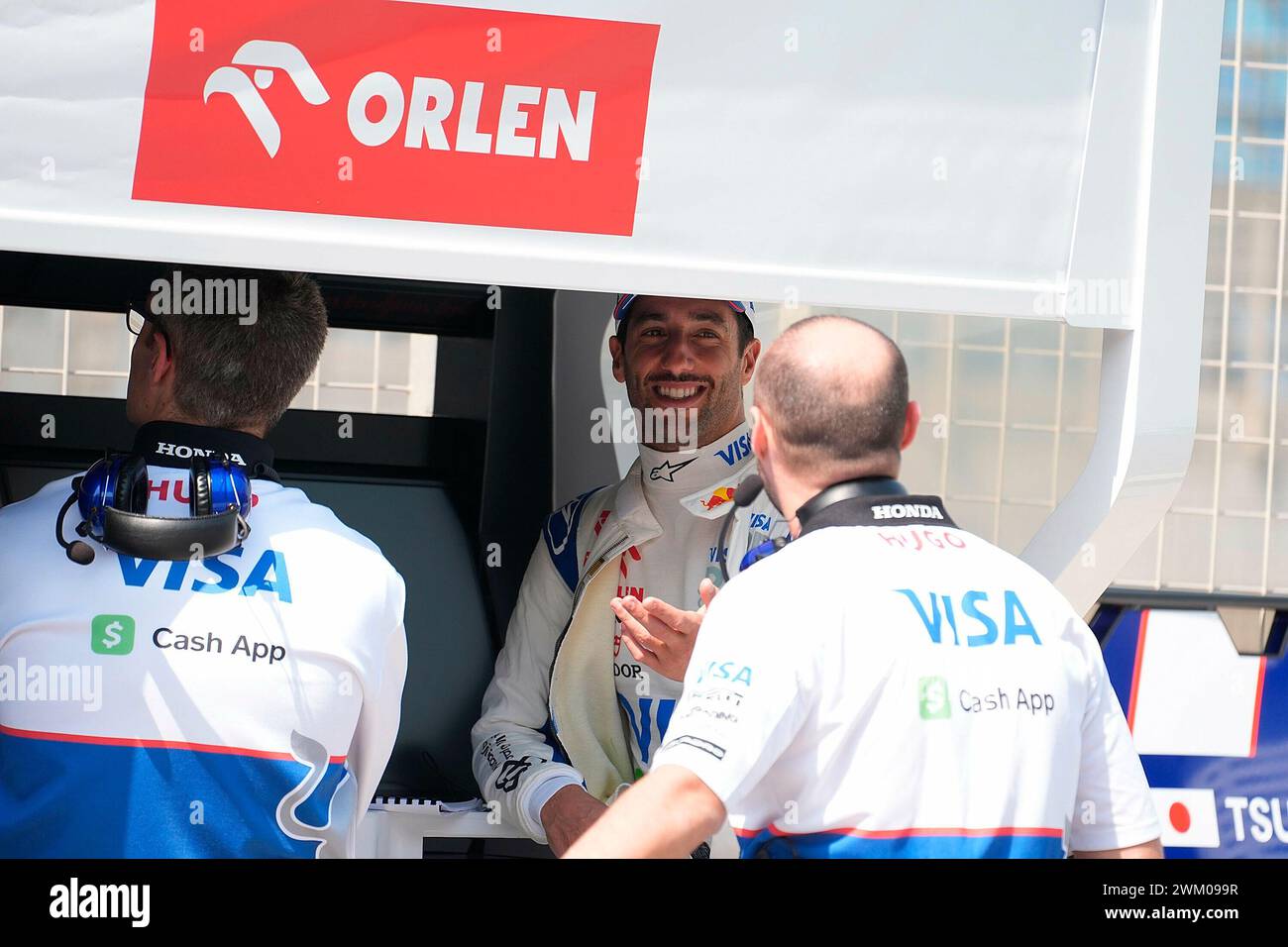 23 febbraio 2024, Bahrain International Circuit, Sakhir, test drive di Formula 1 in Bahrain 2023, nella foto Daniel Ricciardo (AUS), Visa Cash App RB Formula One Team Foto Stock