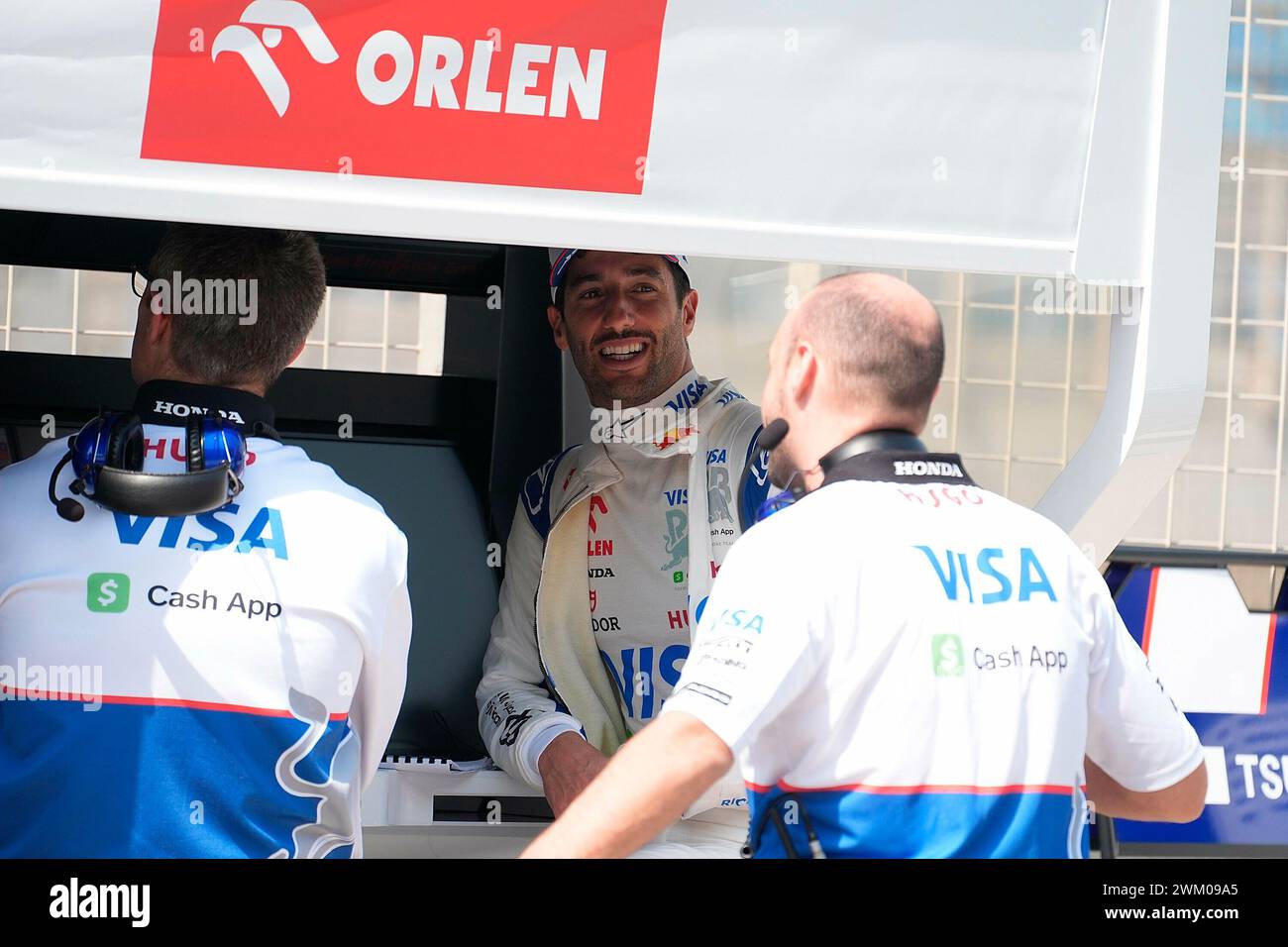 23 febbraio 2024, Bahrain International Circuit, Sakhir, test drive di Formula 1 in Bahrain 2023, nella foto Daniel Ricciardo (AUS), Visa Cash App RB Formula One Team Foto Stock