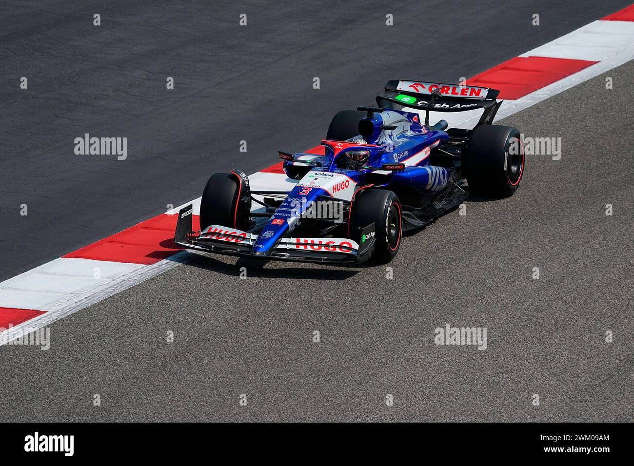 23 febbraio 2024, Bahrain International Circuit, Sakhir, test drive di Formula 1 in Bahrain 2023, nella foto Daniel Ricciardo (AUS), Visa Cash App RB Formula One Team Foto Stock