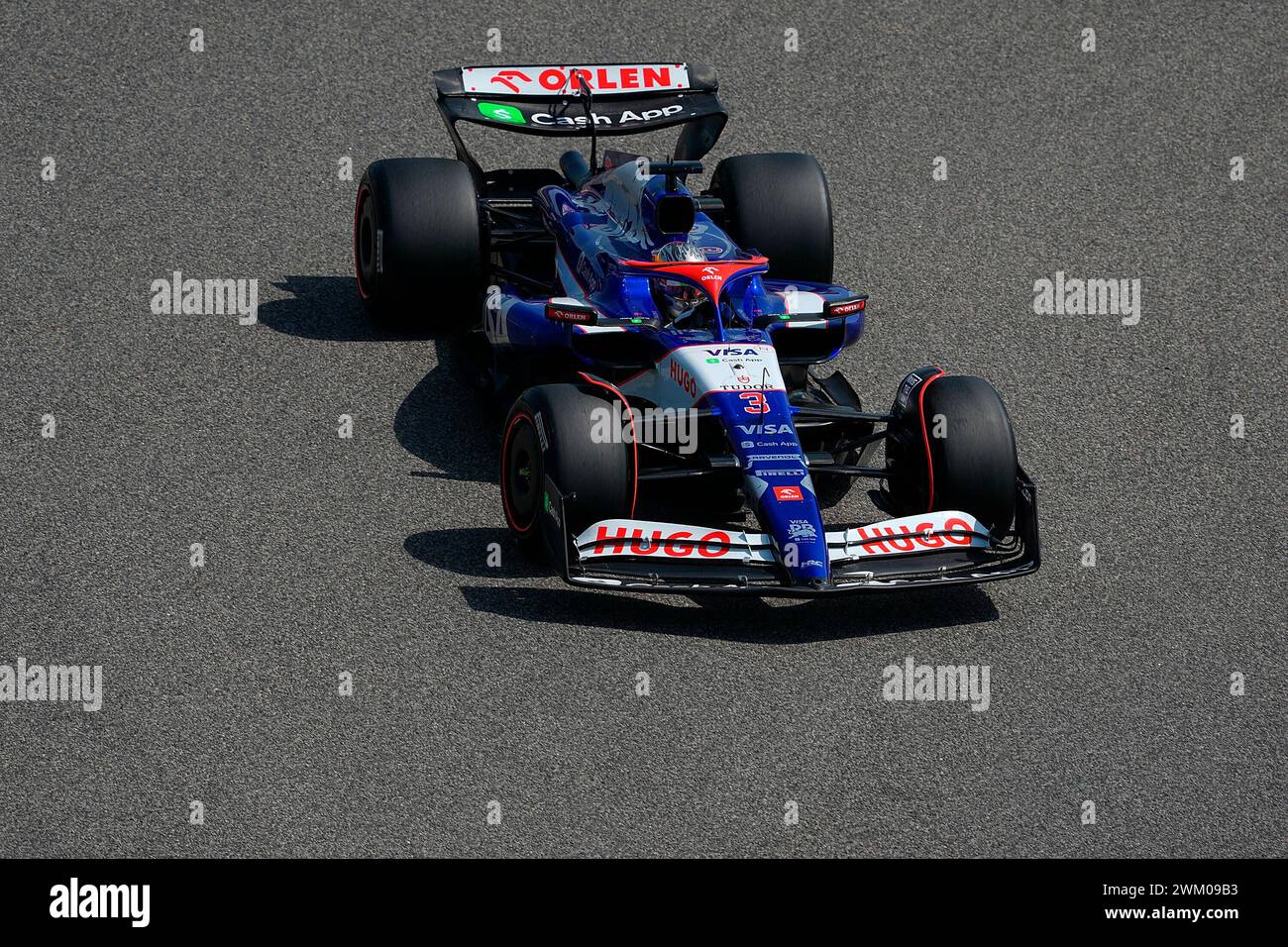 23 febbraio 2024, Bahrain International Circuit, Sakhir, test drive di Formula 1 in Bahrain 2023, nella foto Daniel Ricciardo (AUS), Visa Cash App RB Formula One Team Foto Stock