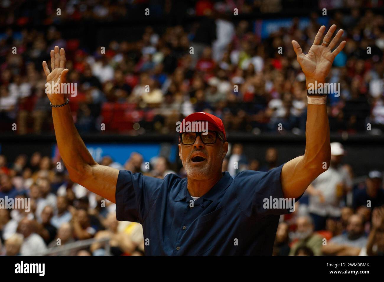 SAN JUAN, SAN JUAN FIBA Hall of Fame José “Piculin” Ortíz FIBA AmeriCup 2025 qualificazioni (finestra 1) Bahamas vs Porto Rico (punteggio finale: 88 Bahamas vs 77 Porto Rico) il 22 febbraio 2024 a San Juan Porto Rico. (Foto di Edgardo J. Medina Millán/Sipa USA) credito: SIPA USA/Alamy Live News Foto Stock