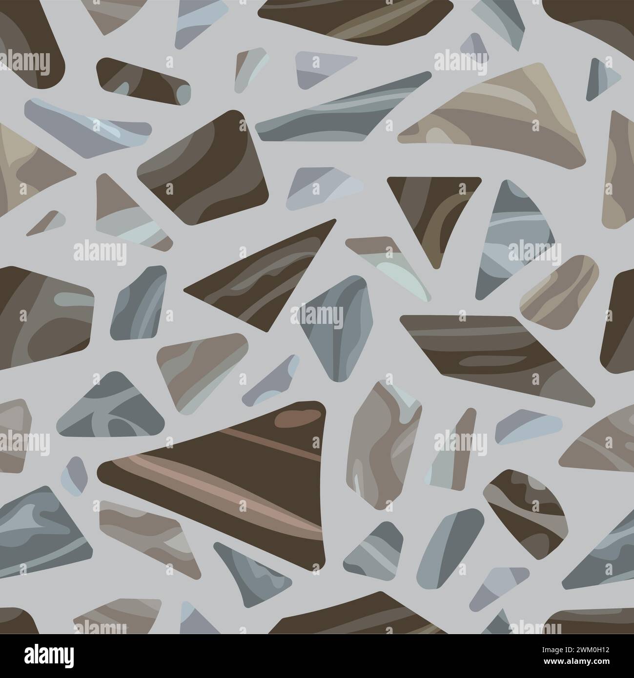 Motivo terrazzo senza cuciture. Pavimentazione classica colorata. Illustrazione Vettoriale