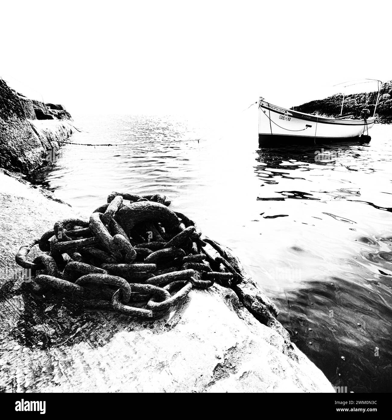 Artigianato tradizionale nel lavoro dei pescatori, Tunisia Foto Stock