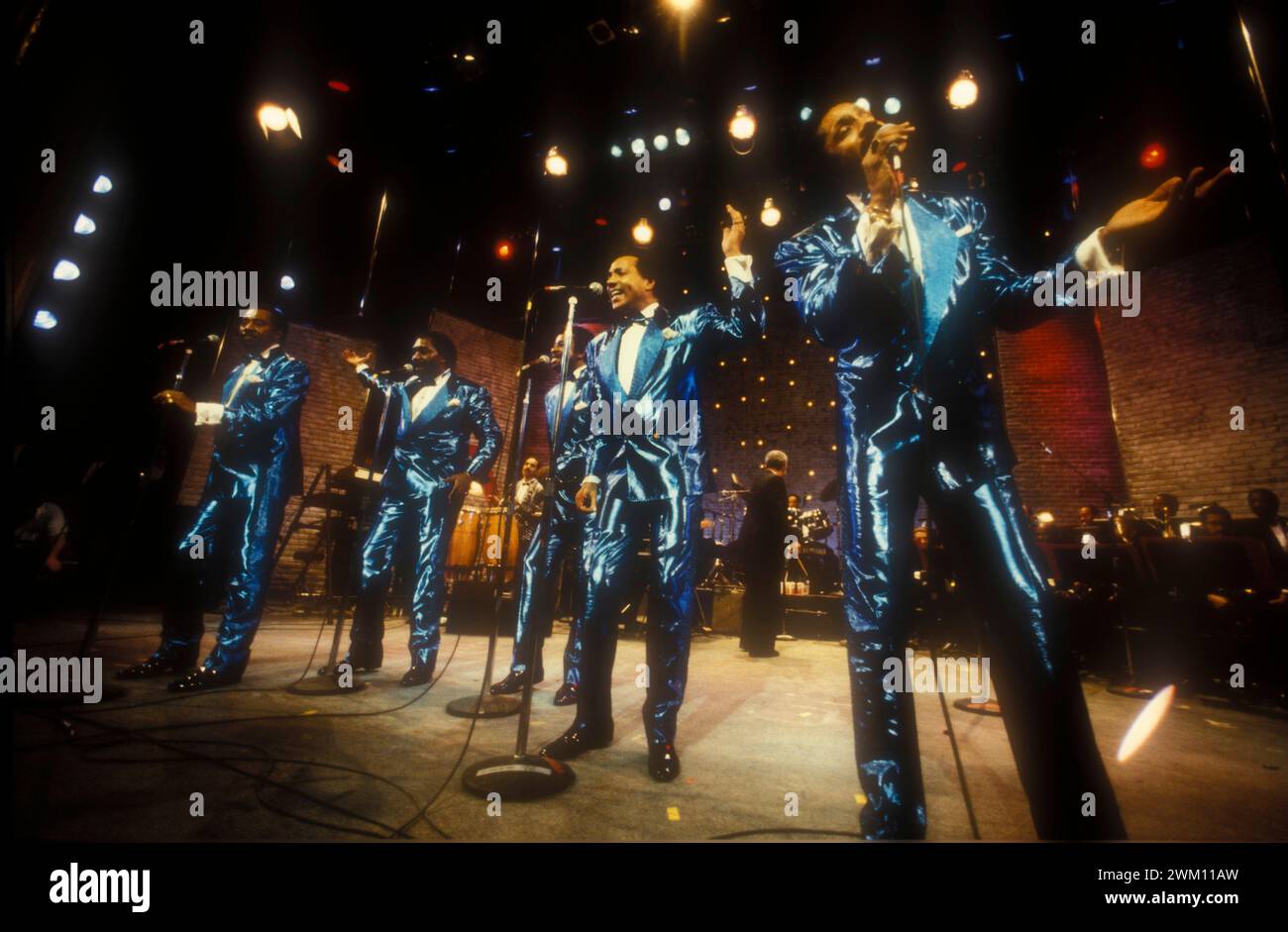 3824956 The Temptations; (add.info.: New York, Apollo Theater, 1987. The Temptations Vocal Group / New York, Apollo Theater, 1987. Il gruppo vocale le tentazioni); © Marcello Mencarini. Tutti i diritti riservati 2024. Foto Stock
