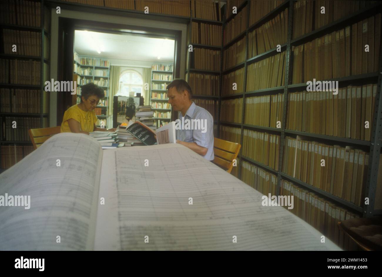 3828198 International Institut of Contemporary Music Darmstadt; (add.info.: DARMSTADT, International Institut of Contemporary Music. Biblioteca / DARMSTADT, Istituto internazionale di musica contemporanea. Biblioteca); © Marcello Mencarini. Tutti i diritti riservati 2024. Foto Stock
