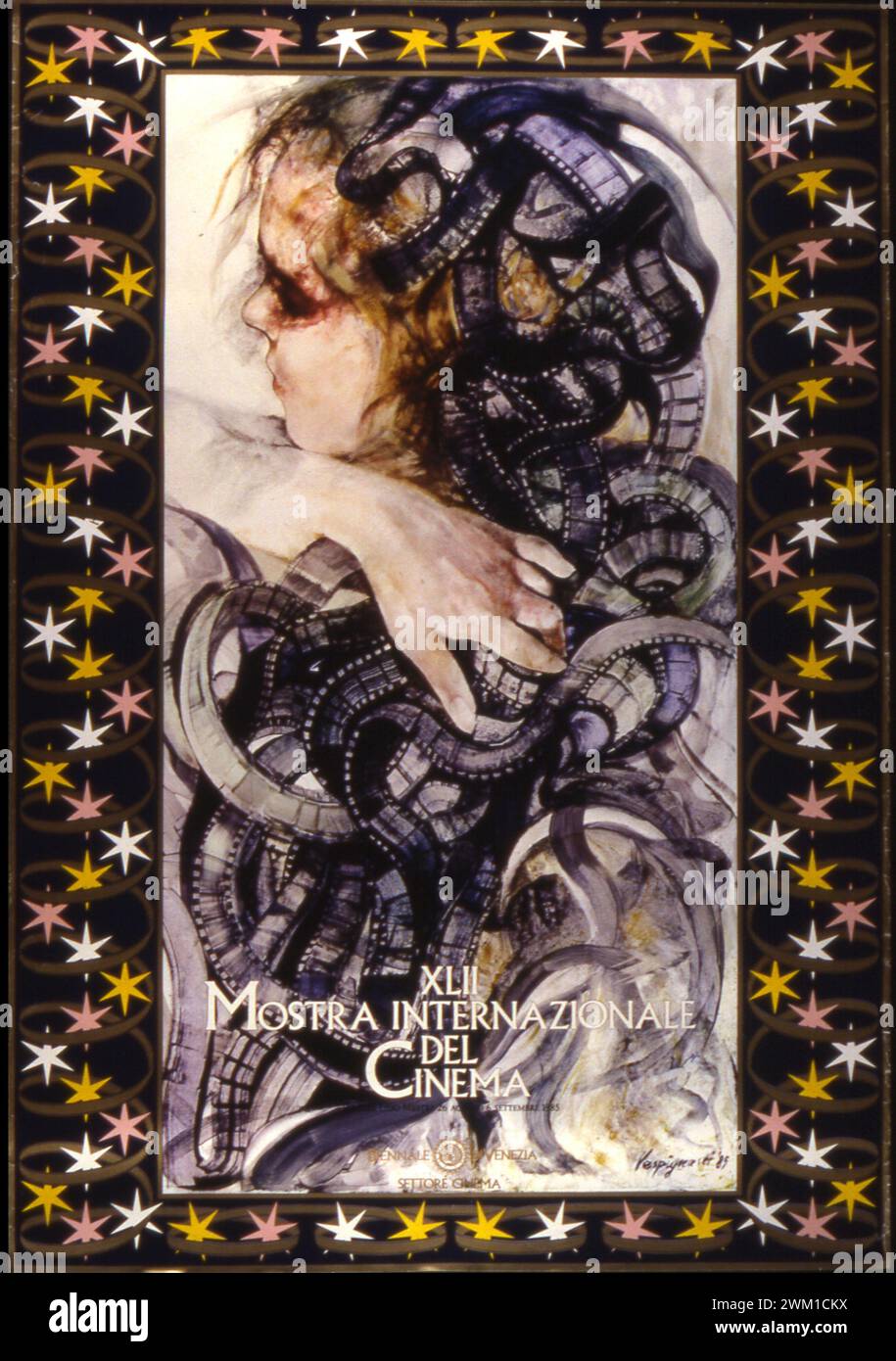 4067166 Mostra del Cinema di Venezia poster / manifesti della Mostra del Cinema di Venezia; (add.info.: poster della Mostra del Cinema di Venezia 1985 / Manifesto della Mostra del Cinema di Venezia 1985 - riprodotto da Marcello Mencarini); © Marcello Mencarini. Tutti i diritti riservati 2024. Foto Stock