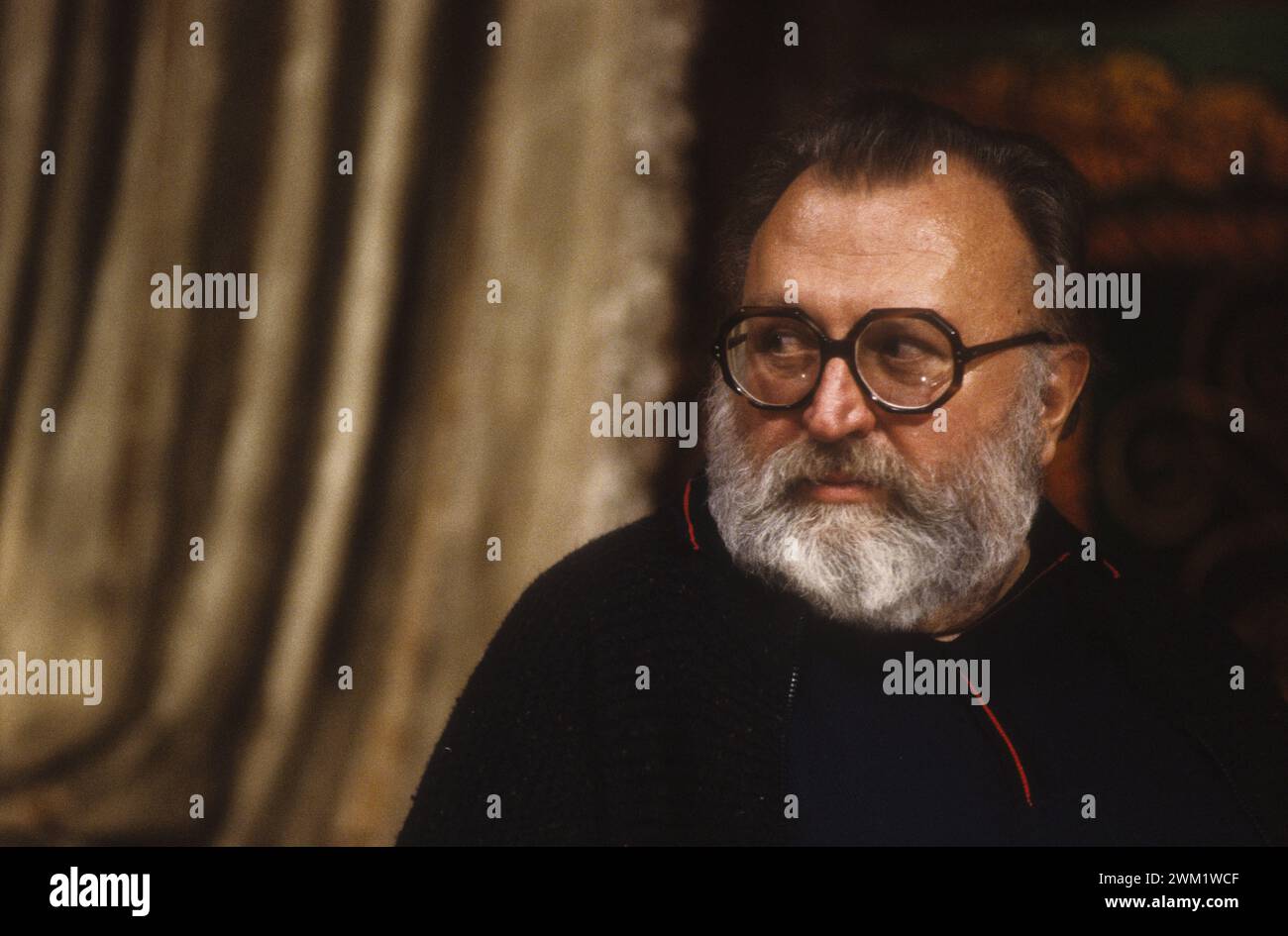 MME4731167 Roma, circa 1985. Regista italiano Sergio Leone/Roma, 1985 circa; (add.info.: Roma, circa 1985. Sergio Leone/Roma, 1985 circa); © Marcello Mencarini. Tutti i diritti riservati 2024. Foto Stock