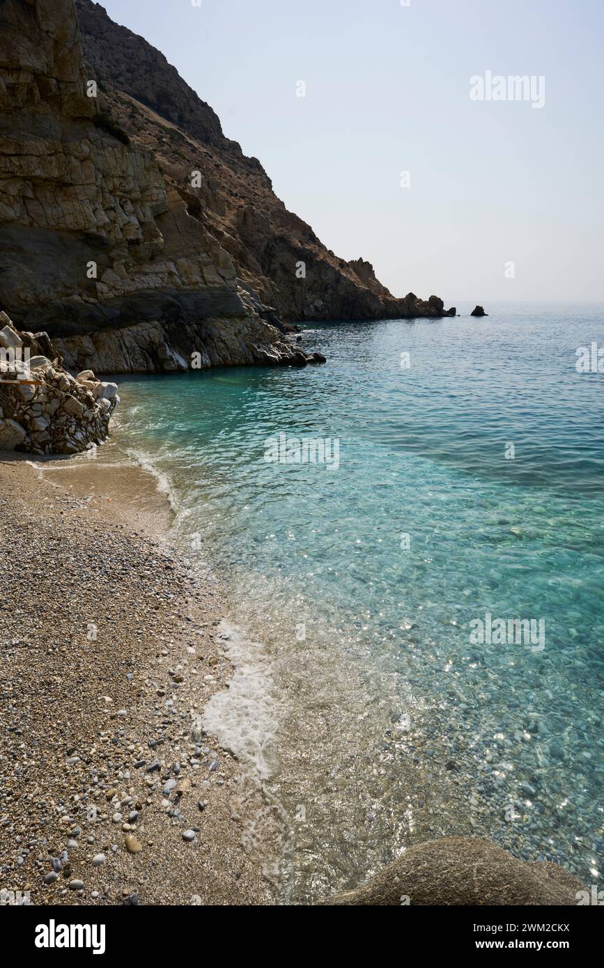 Seychelles Beach, Ikaria, Grecia. È una delle spiagge più famose della Grecia. Foto Stock