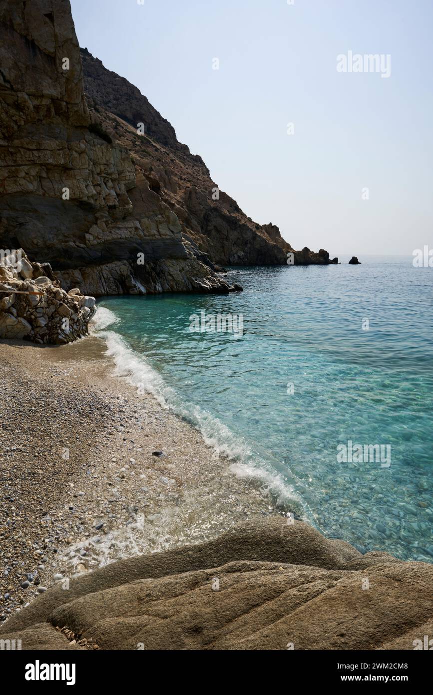 Seychelles Beach, Ikaria, Grecia. È una delle spiagge più famose della Grecia. Foto Stock
