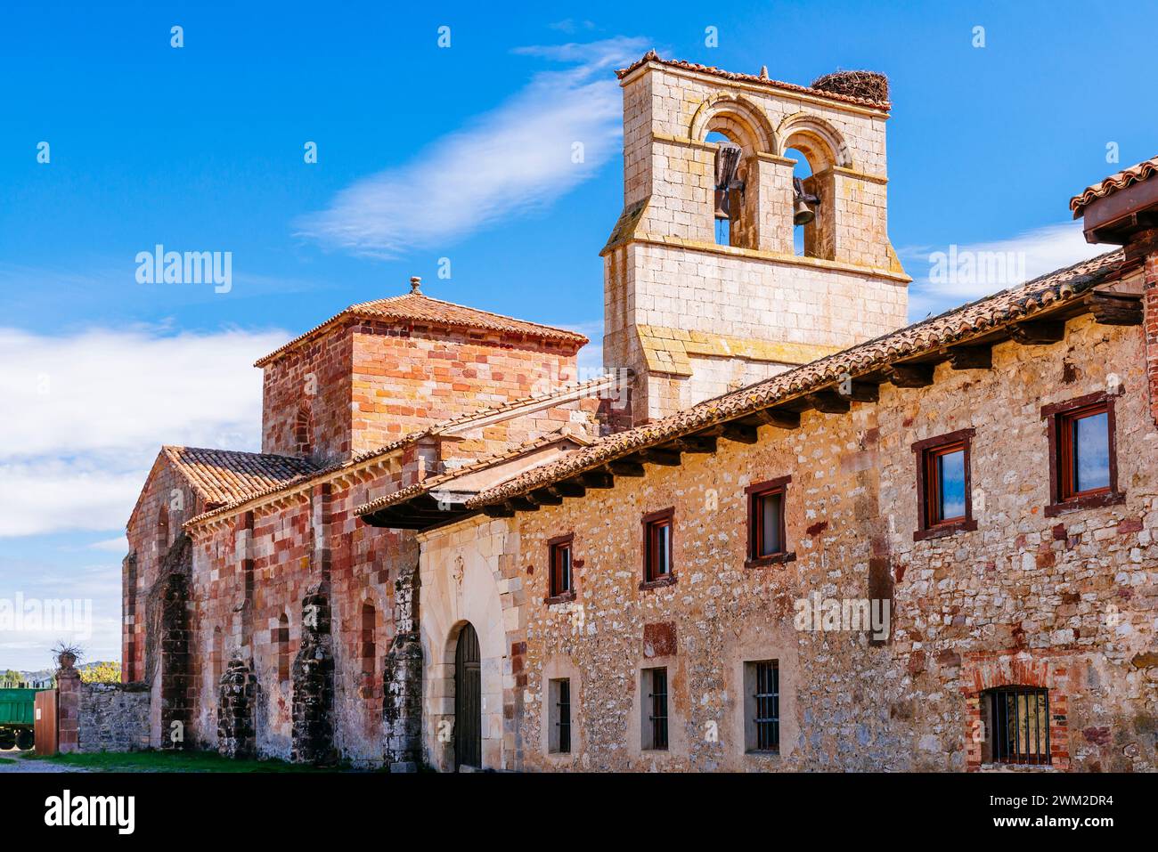 Ex monastero benedettino di Santa María la Real de Mave. Santa María de Mave, Aguilar de Campoo, Palencia, Castilla y León, Spagna, Europa Foto Stock