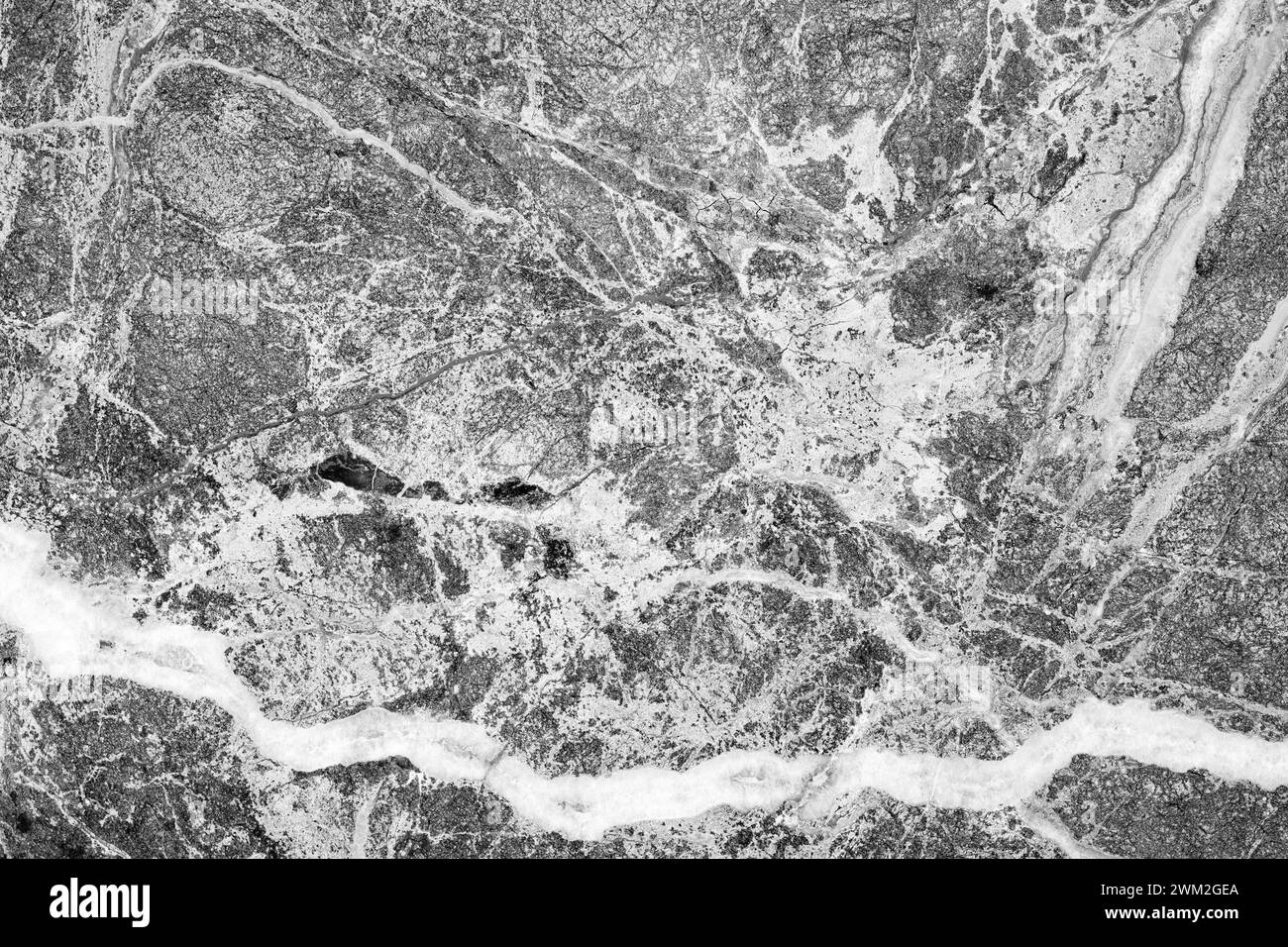 Foto in bianco e nero di una superficie in marmo, texture di grande formato Foto Stock