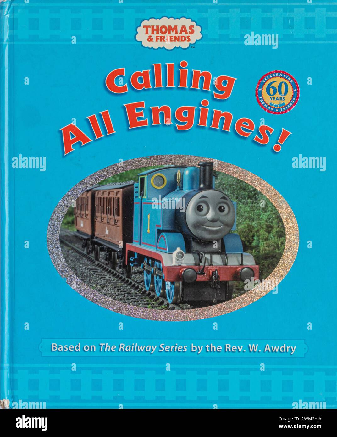 Il libro per bambini di Thomas The Tank Engine chiama tutti i motori Foto Stock