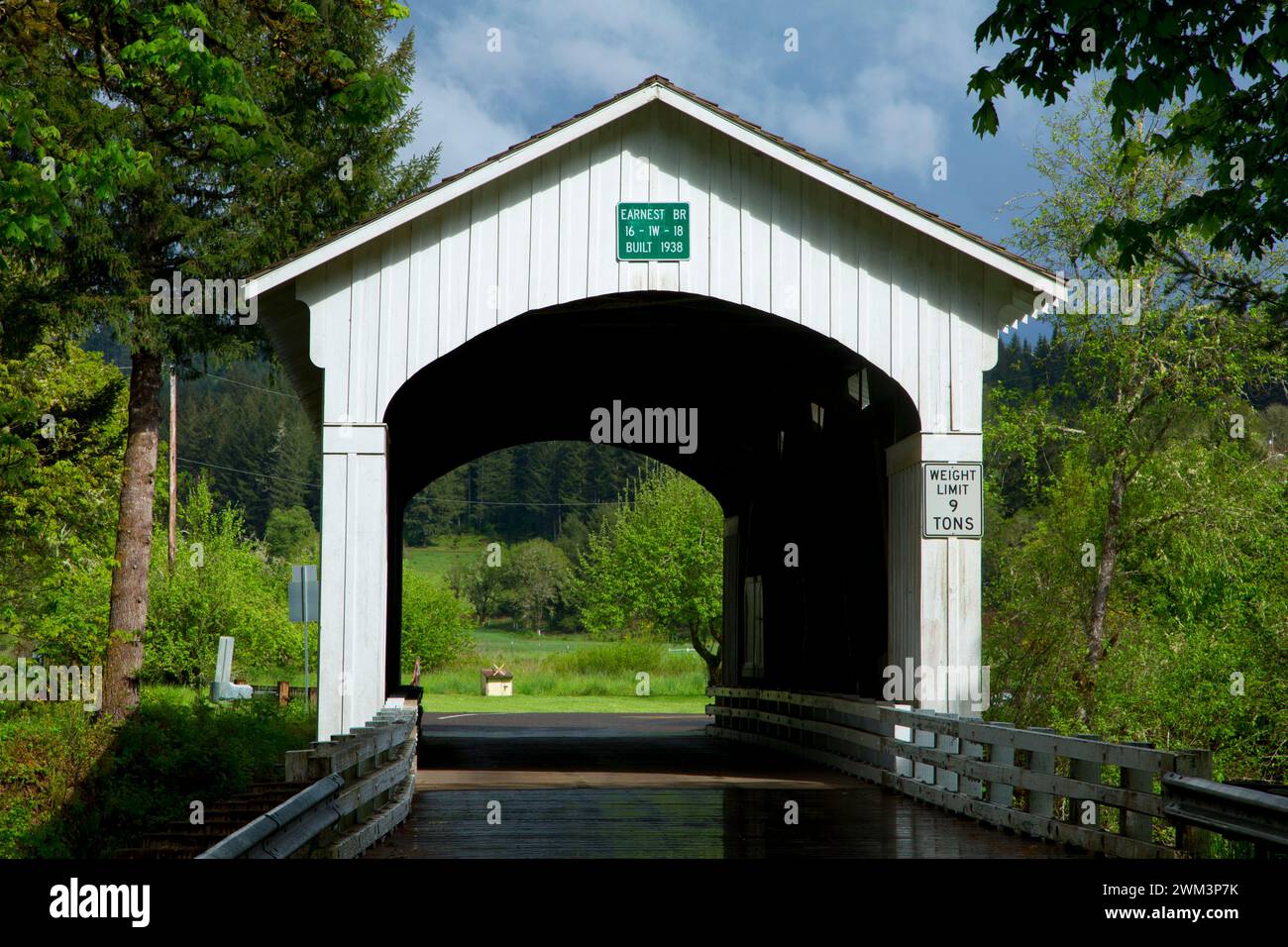Caparra ponte coperto, Lane County, Oregon Foto Stock