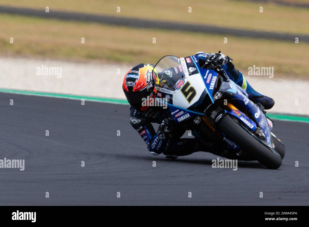 Phillip Island, Australia, 24 febbraio 2024. Philipp Oettl della Germania sulla Yamaha YZF R1 GMT94 durante i Campionati Mondiali Australiani Motul FIM Superbike al Phillip Island Grand Prix Circuit il 24 febbraio 2024 a Phillip Island, Australia. Crediti: Dave Hewison/Speed Media/Alamy Live News Foto Stock