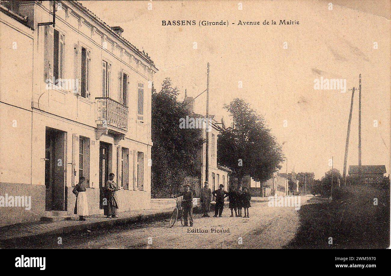 Bassens - avenue de la Mairie. Foto Stock