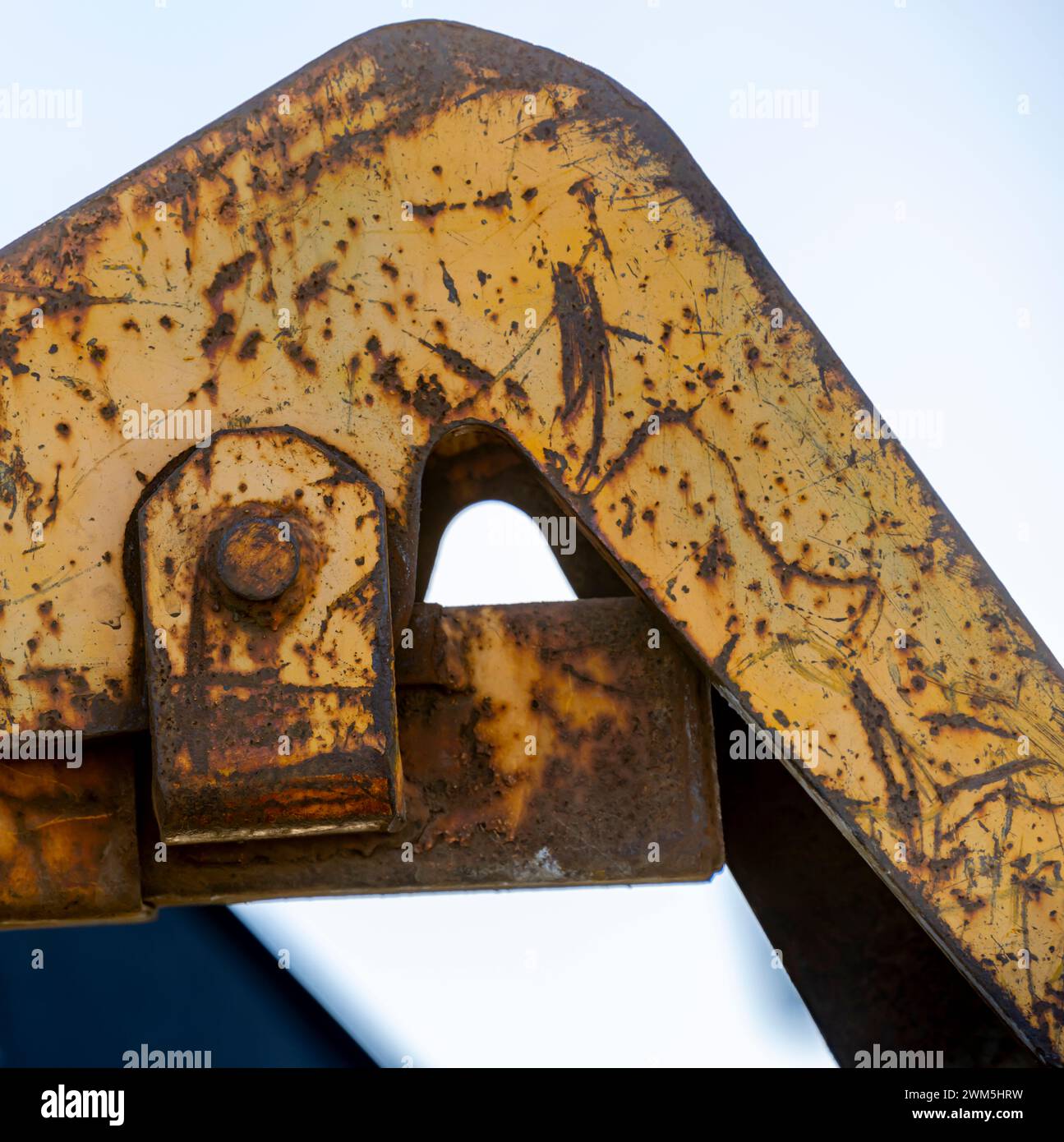 immagine di dettaglio di un pezzo di attrezzatura da costruzione pesante Foto Stock