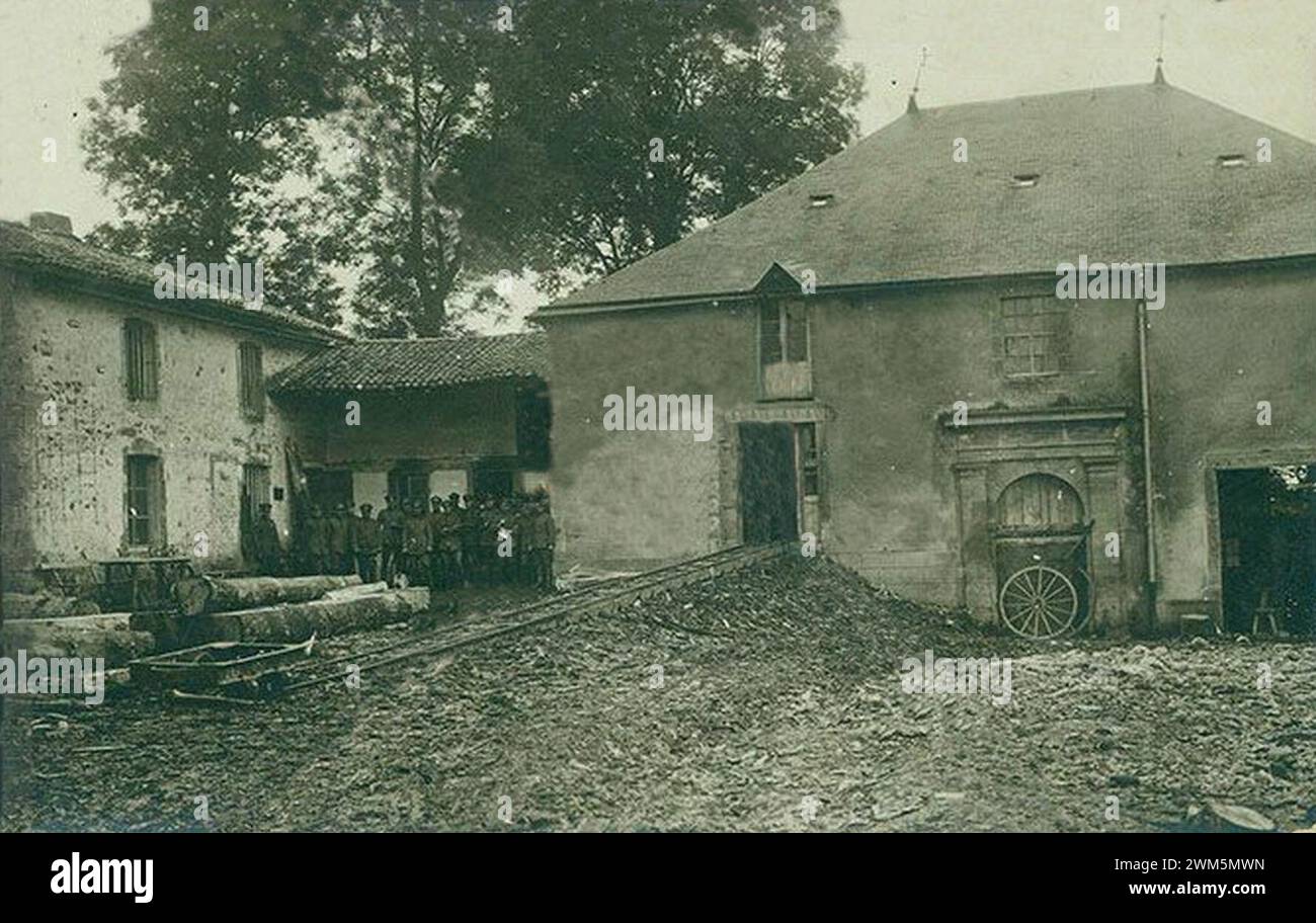 Bayrische Eisenbahn-Betriebs-Kompanie Nr. 8 (Feldpoststation Nr. 46, Stempel 16. OTT. 1916). Foto Stock