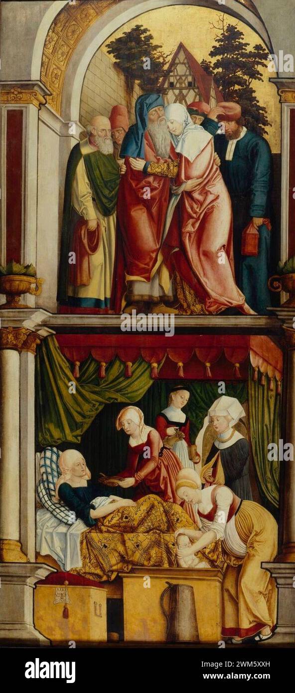 Beham, Barthel - Altarflügel mit Szenen aus dem Leben Mariens (altare del Welser) 1. Foto Stock