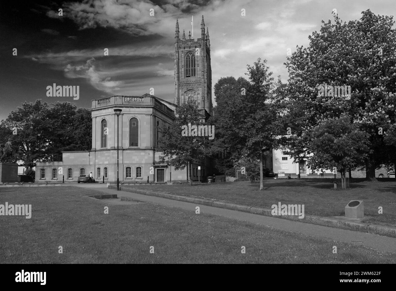 Derby Cathedral Church of All Saints; Cathedral Quarter; Derby City Centre; Derbyshire; Inghilterra; REGNO UNITO Foto Stock