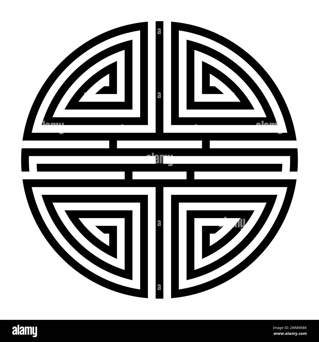 Shou, variazione del simbolo cinese per la longevità. Una lunga vita è una benedizione nel pensiero tradizionale cinese, simboleggiata da Shou Xing. Foto Stock