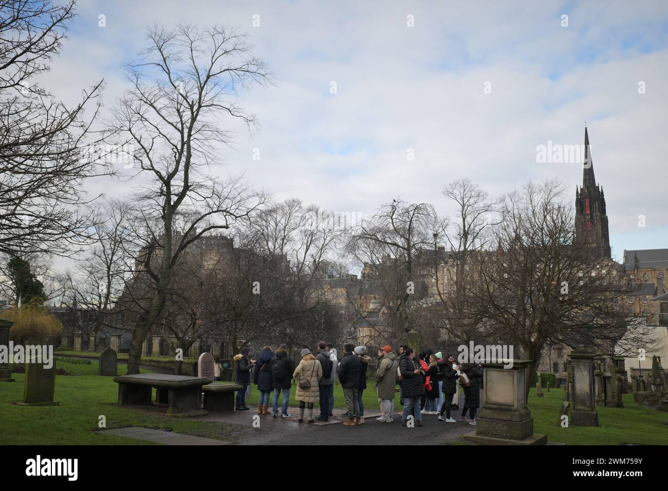 Edimburgo Scozia, Regno Unito {Days} febbraio 2024. Vista generale della chiesa di Grayfriars. credito sst/alamy notizie in diretta Foto Stock