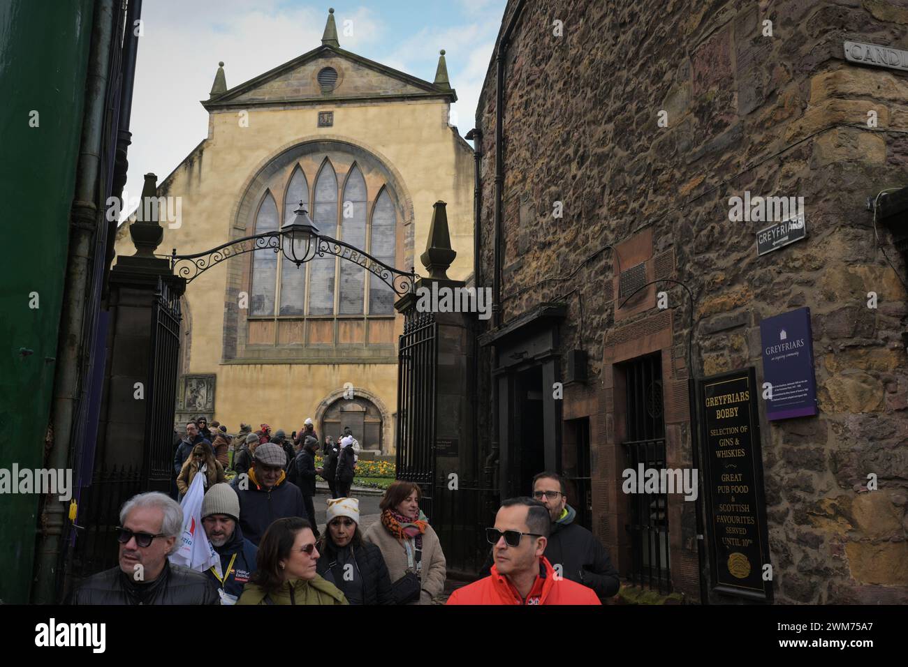 Edimburgo Scozia, Regno Unito {Days} febbraio 2024. Vista generale di Grayfriars Kirk. credito sst/alamy notizie in diretta Foto Stock