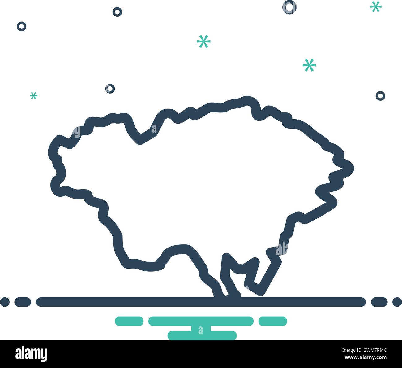 Icona per cardiff, mappa Illustrazione Vettoriale