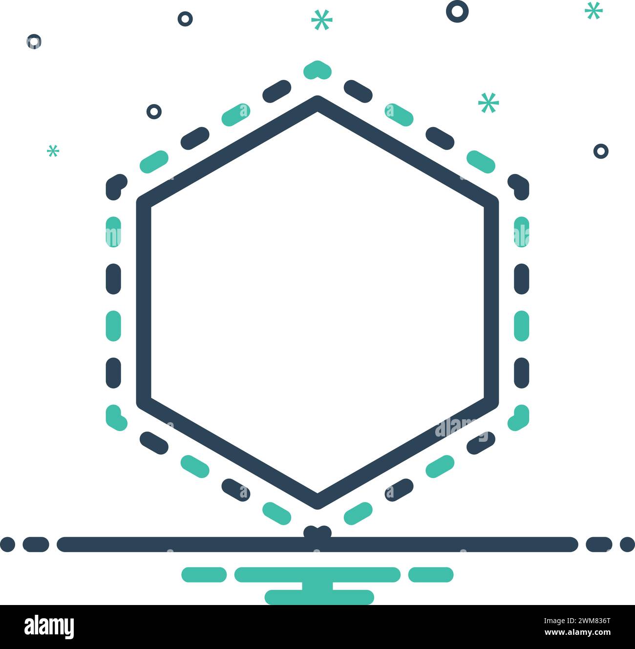Icona per bordo, esagono Illustrazione Vettoriale