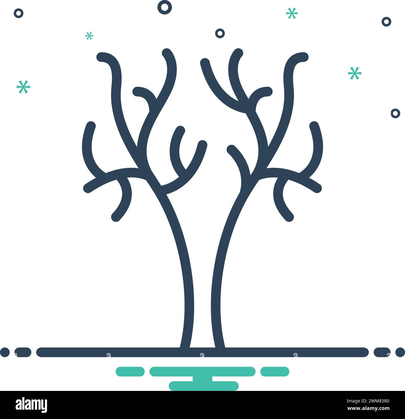 Albero con rami secchi Immagini Vettoriali Stock - Alamy