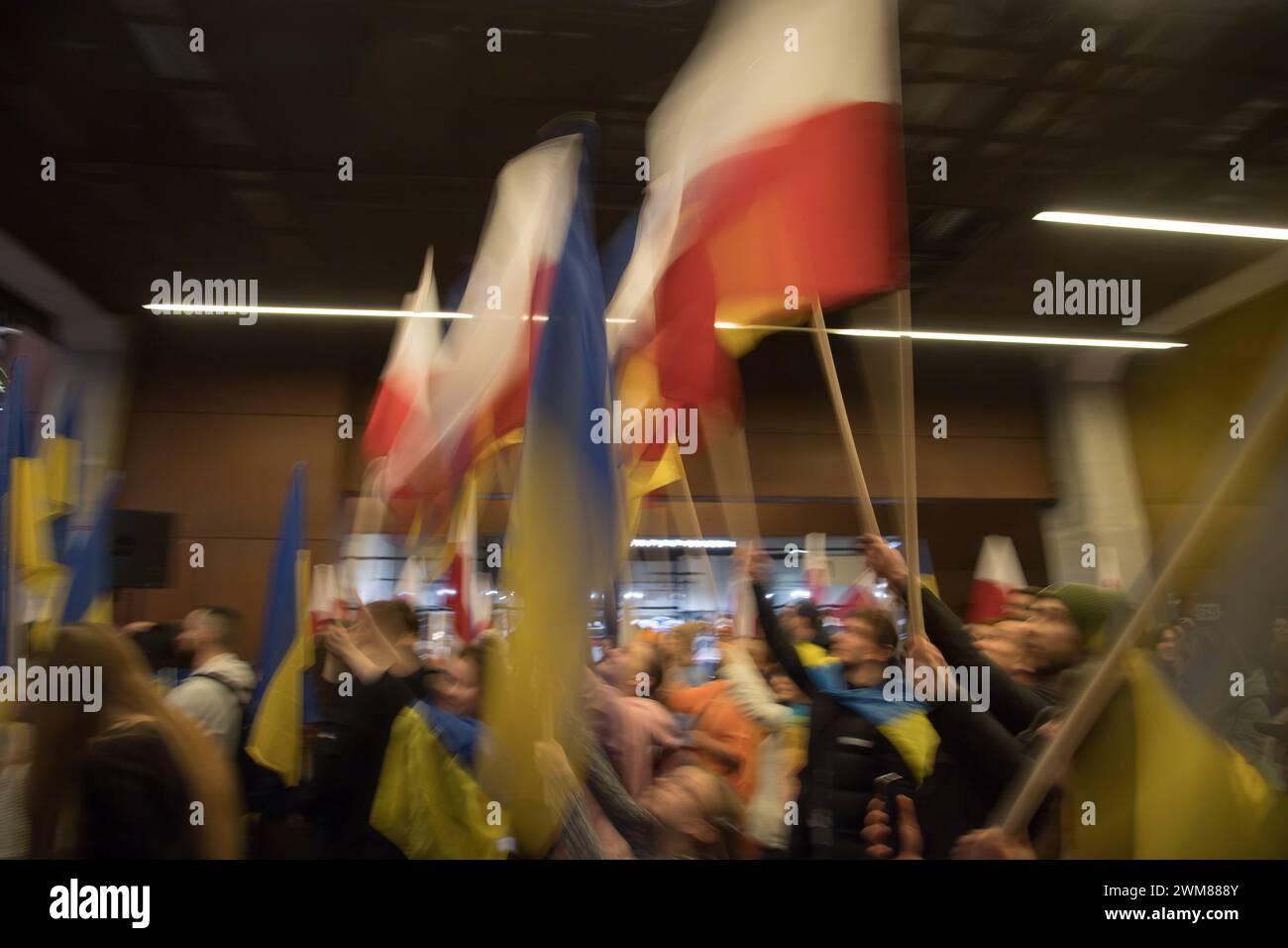 Danzica, Polonia. 24 febbraio 2024. 2° anniversario dell'accordo russo sull'Ucraina © Wojciech Strozyk / Alamy Live News Foto Stock