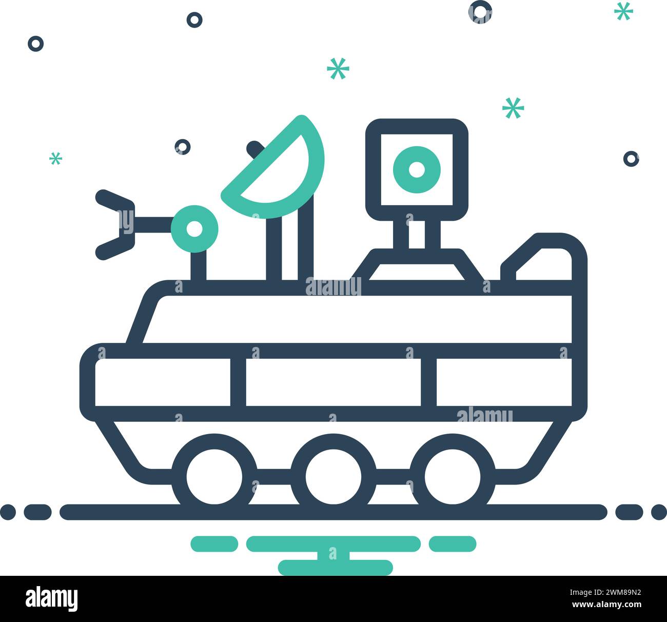 Icona per rover, spazio Illustrazione Vettoriale