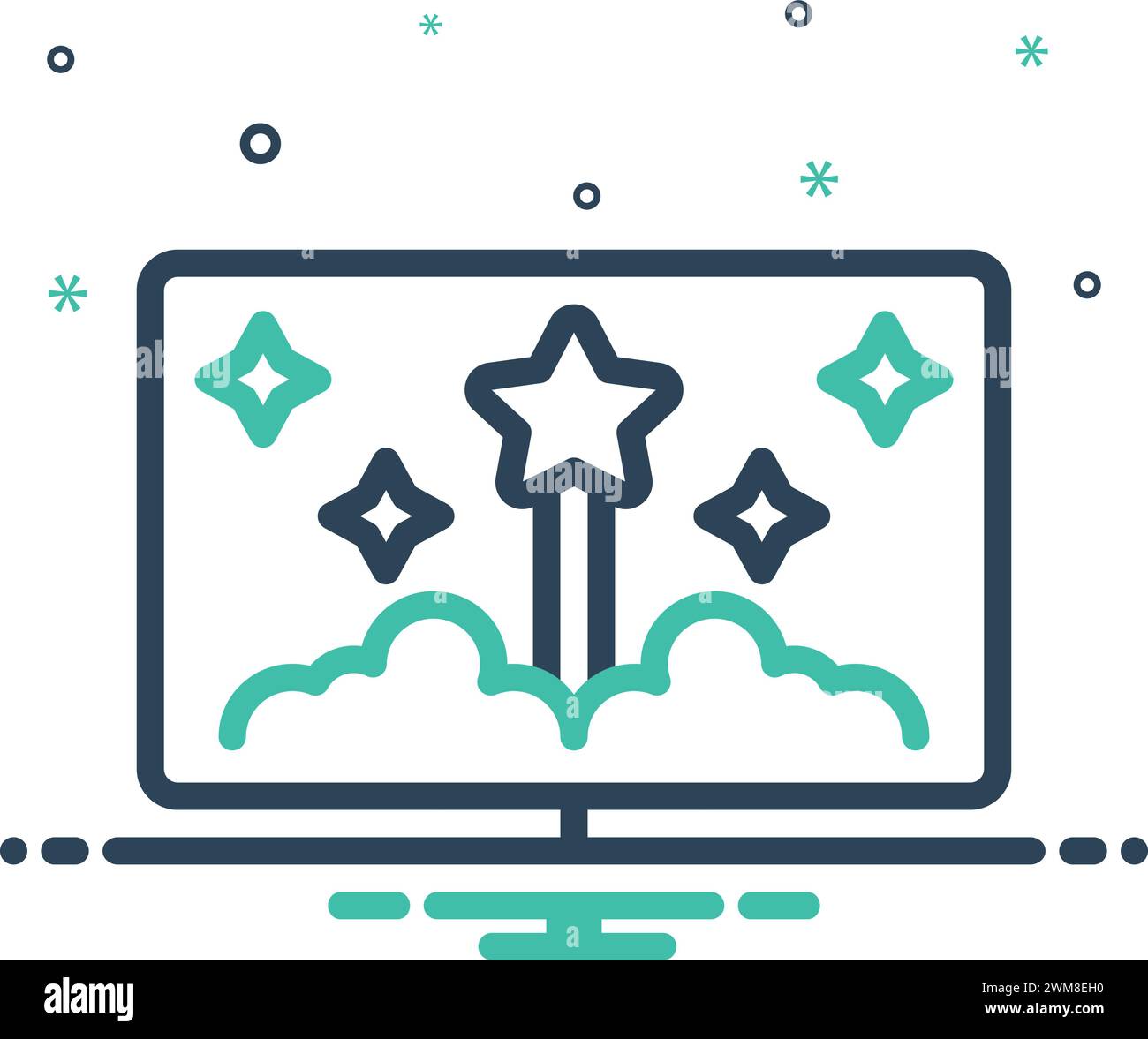 Icona per effetti, computer Illustrazione Vettoriale