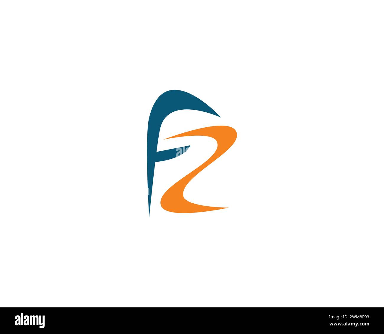 Modello vettoriale di design del logo Letter FZ creativo Illustrazione Vettoriale