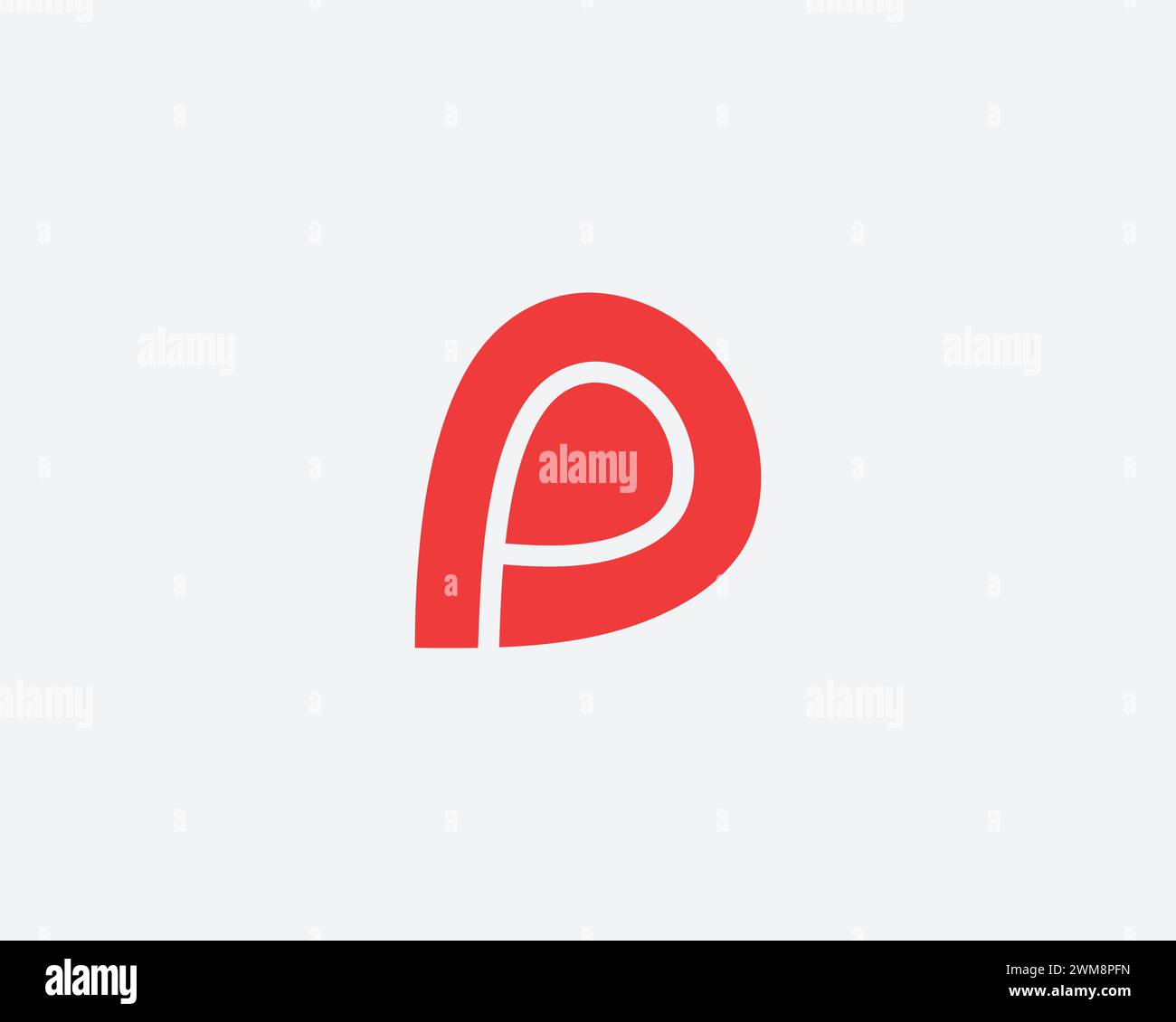 Modello vettoriale di design del logo DP Letter creativo Illustrazione Vettoriale