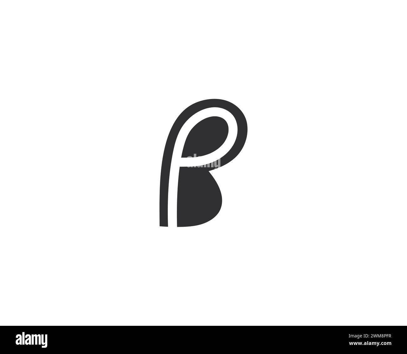 Modello vettoriale di design lettera PB creativa o logo BP Illustrazione Vettoriale
