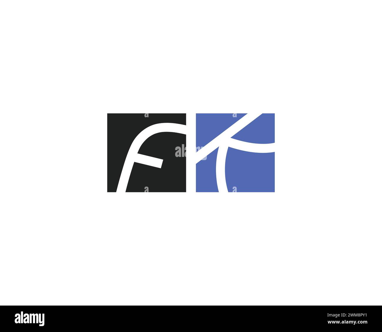 Modello vettoriale di design del logo Letter FK creativo Illustrazione Vettoriale