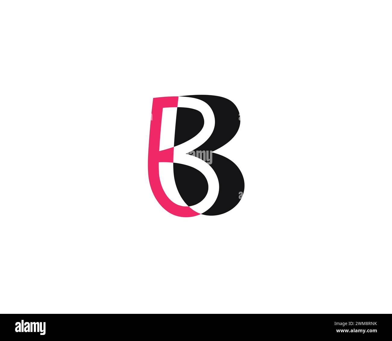 Modello vettoriale design logo BB lettera creativa Illustrazione Vettoriale