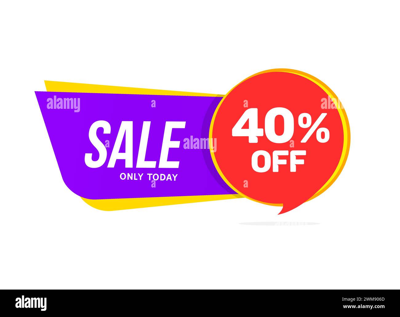 Offerta sconto banner di vendita. Vendita grande: Sconto del 40% sul modello di vendita poster Illustrazione Vettoriale